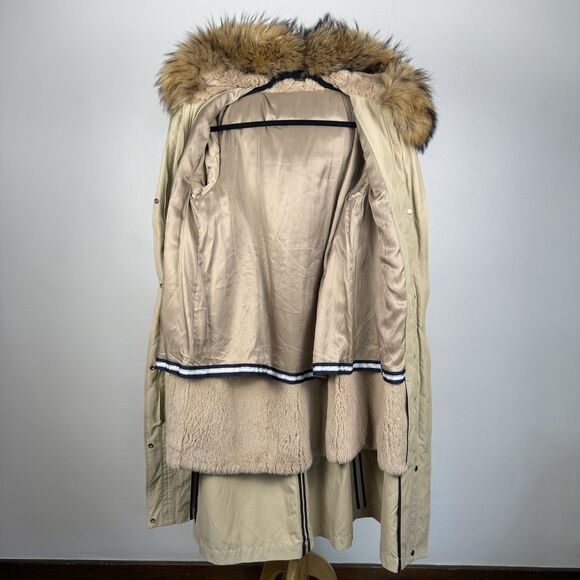 Luxury Parka Coat Real Fur Hood CaesarLeo Collection Russia Style - Picture 8 of 15